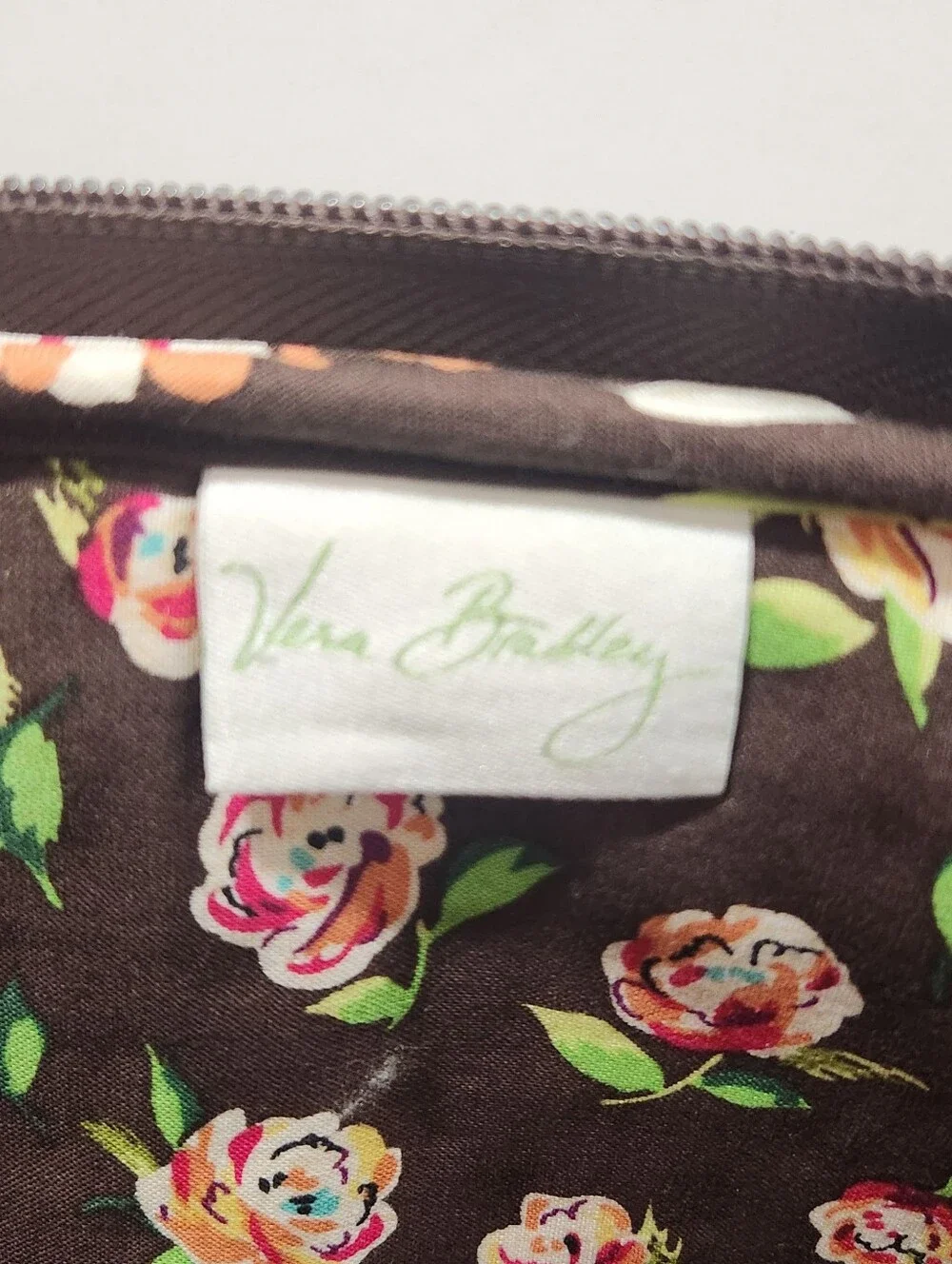 Vera Bradley Retired English Rose Brown Pink Quilted Tech Laptop Sleeve Case - Picture 11 of 11